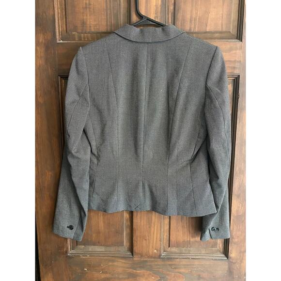 H&M Womens Size 6 One Button Blazer Black Tweed - Picture 5 of 6